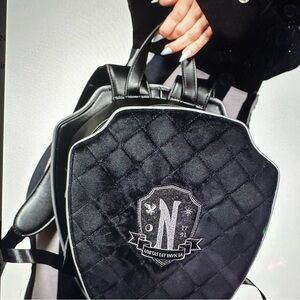 Killstar Black Quilted Crest Backpack
